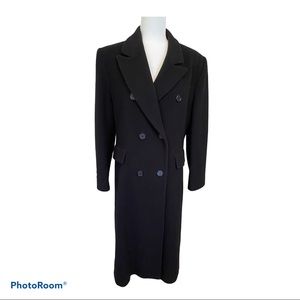 Women’s Preston & York Black 100% Wool Long Coat.